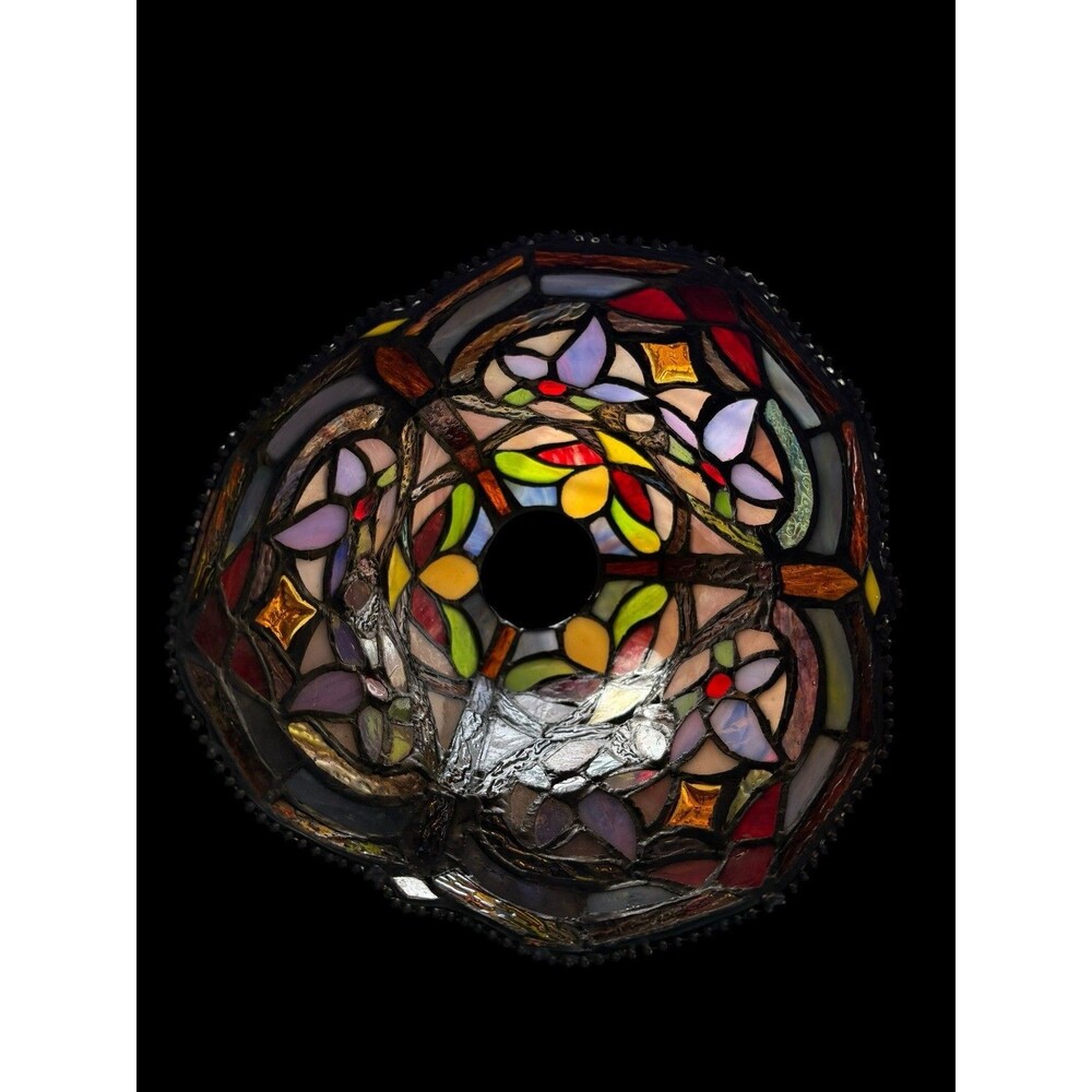 Beautiful Lamp Shade Of Stain glass Tiffany Style  7" Diameter Bottom - Picture 5 of 7